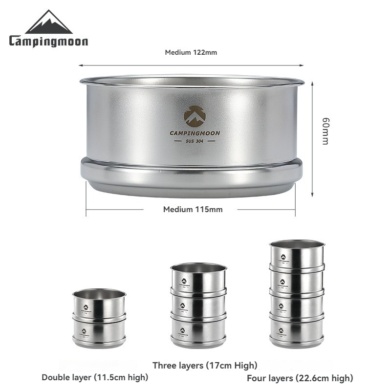 Camping Cooking Bowl - CAMPINGMOON Portatle Outdoor Camping and Picnic