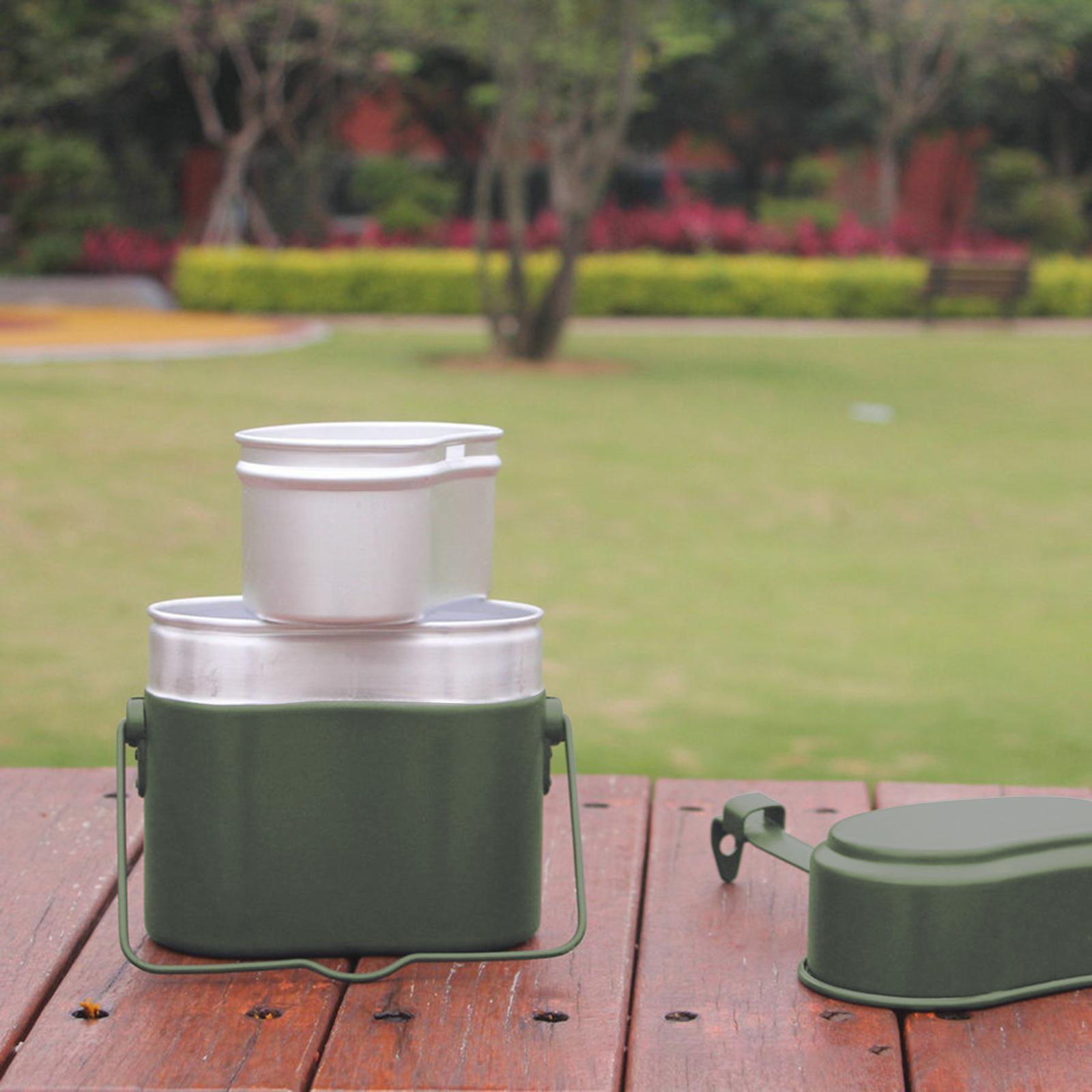 3Pcs/Set Lunch Box Aluminum Po - Camping Cooking Kit Box ulasan dan harga