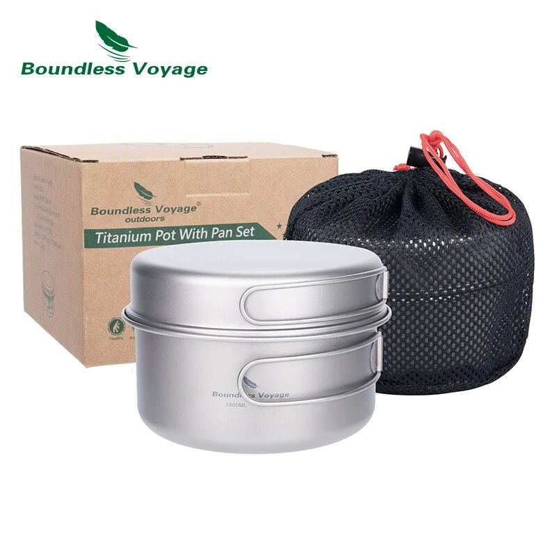 Boundless Voyage Titanium Pot  - Camping Cooking Set For 4 ulasan dan harga