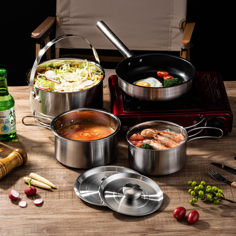 Portable Camping Picnic Cookwa - Camping Cooking Set For 4 ulasan dan harga