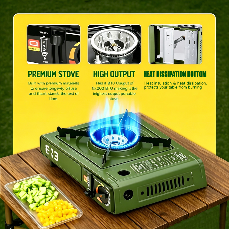 Portable Butane Stove, Compact - Camping Cooking Kit Box ulasan dan harga