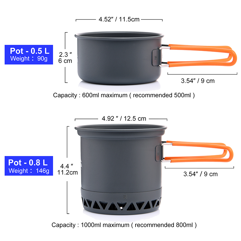 Widesea Portable Camping Cookw - Camping Cooking Set For 4 ulasan dan harga