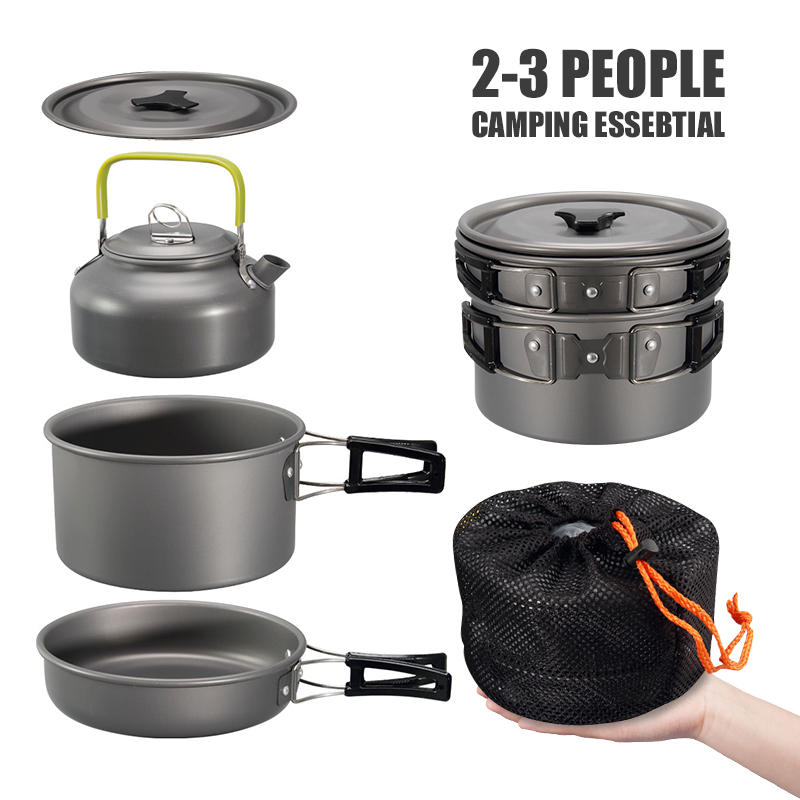 WESTTUNE Camping Cookware Kit  - Camping Outdoor Cooking Equipment ulasan dan harga
