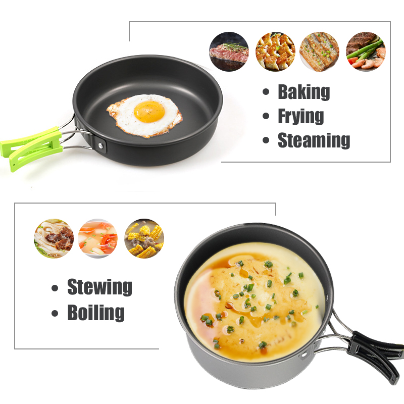 WESTTUNE Camping Cookware Kit  - Camping Outdoor Cooking Equipment ulasan dan harga