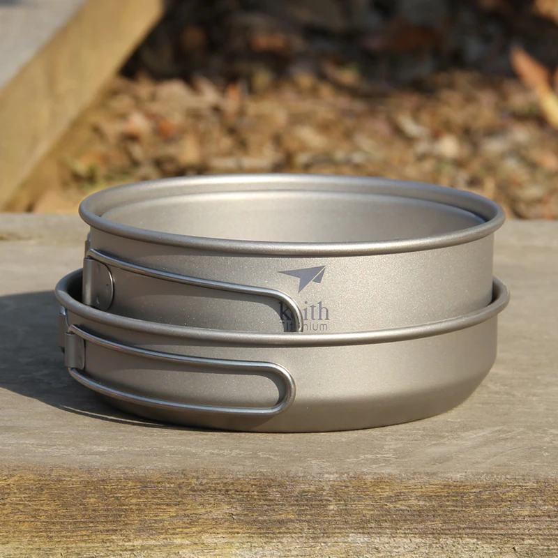 Keith 3PCS Titanium Cookware P - Camping Outdoor Cooking Equipment ulasan dan harga