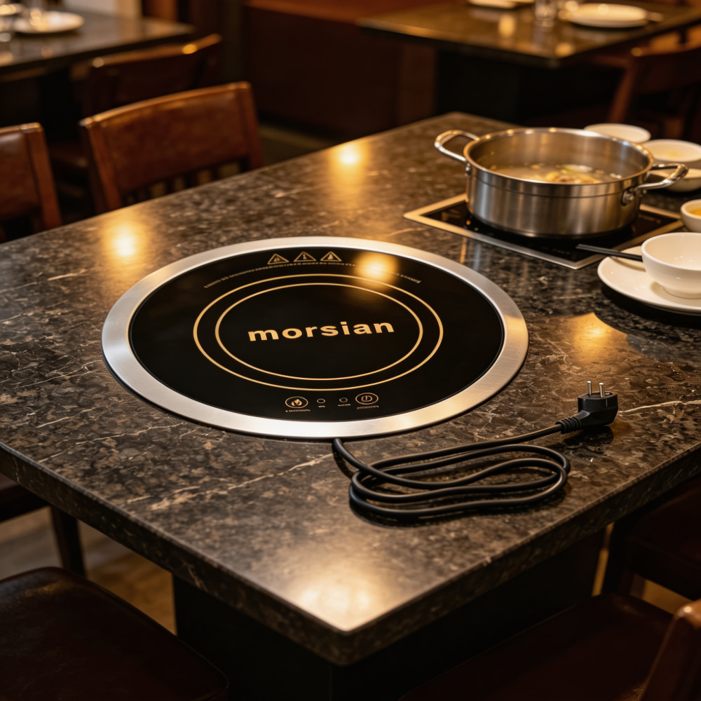 220V 1200W Round Built-in Indu - Camping Cooking Hot Plate ulasan dan harga