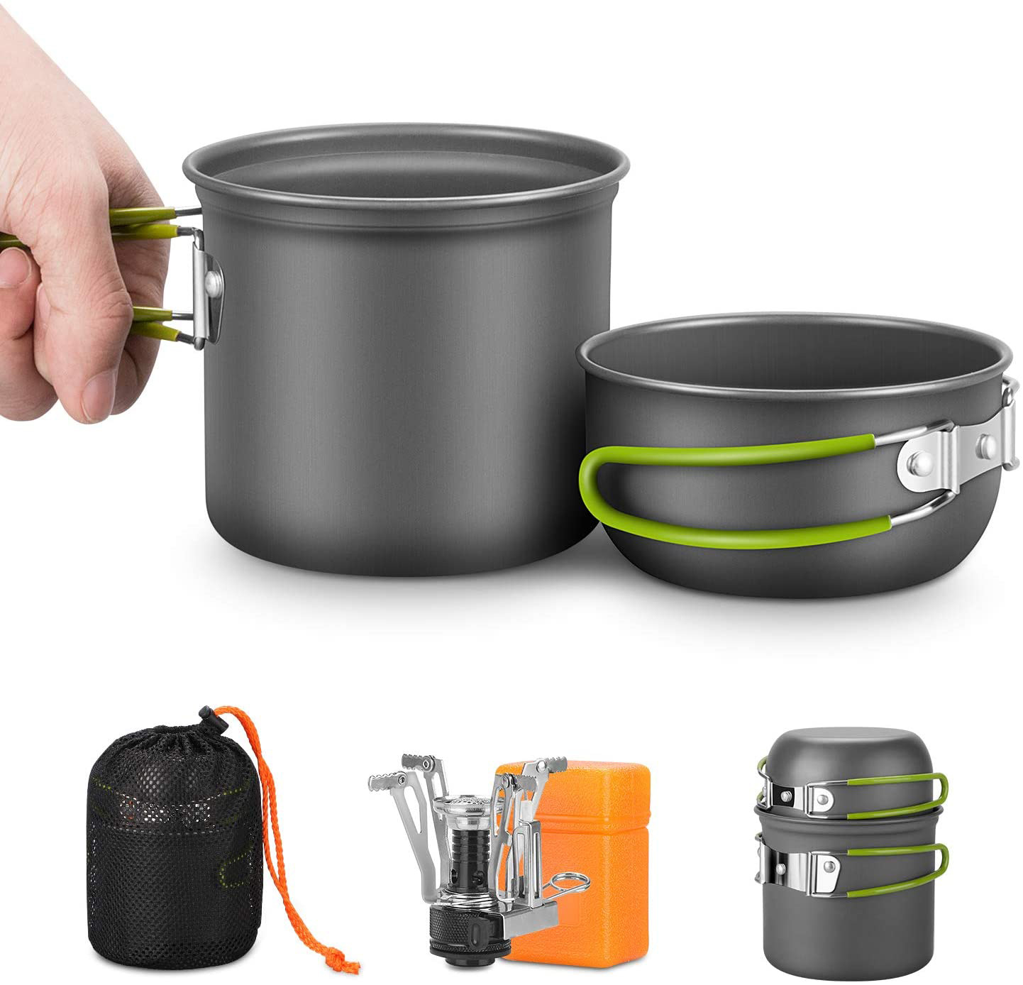 Camping Cookware Kit with Stov - Camping Cooking Kit Box ulasan dan harga