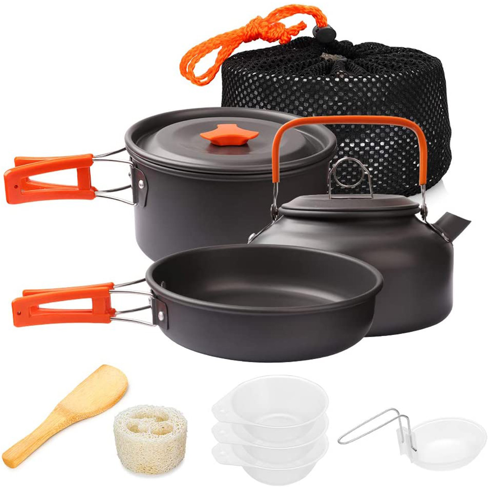 1pcs/1set Camping Cookware Kit - Camping Cooking Set For 4 ulasan dan harga
