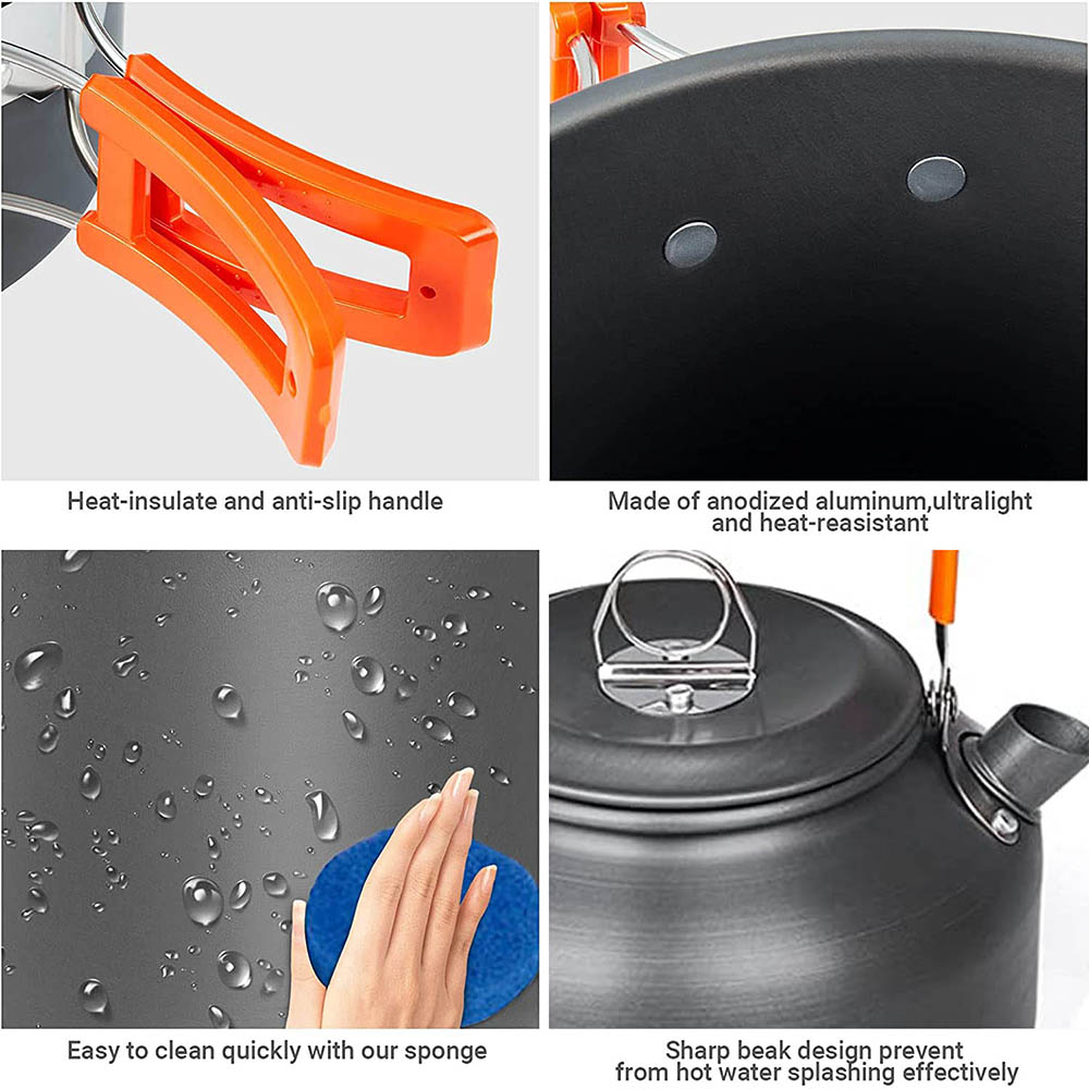 1pcs/1set Camping Cookware Kit - Camping Cooking Set For 4 ulasan dan harga