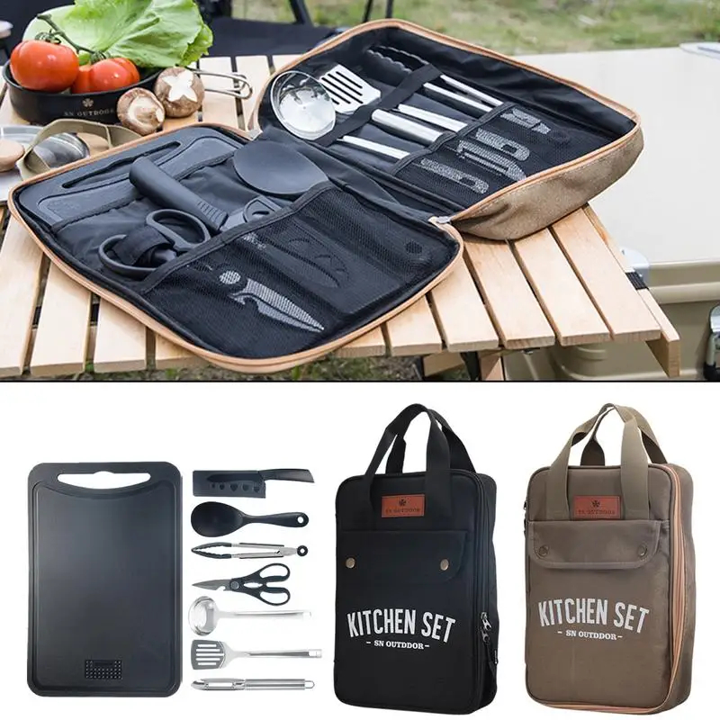 8pcs Camping Kitchen Cookware  - Camping Cooking All In One ulasan dan harga
