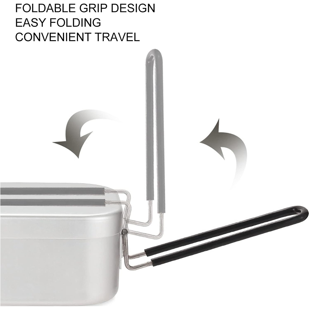 800ML Aluminum Lunch Boxes Out - Camping Cooking Kit Box ulasan dan harga
