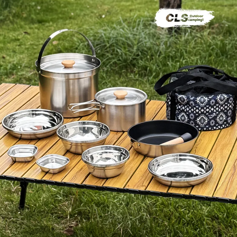 CLS&NOBANA Newset Outdoor Camp - Camping Cooking Set For 4 ulasan dan harga