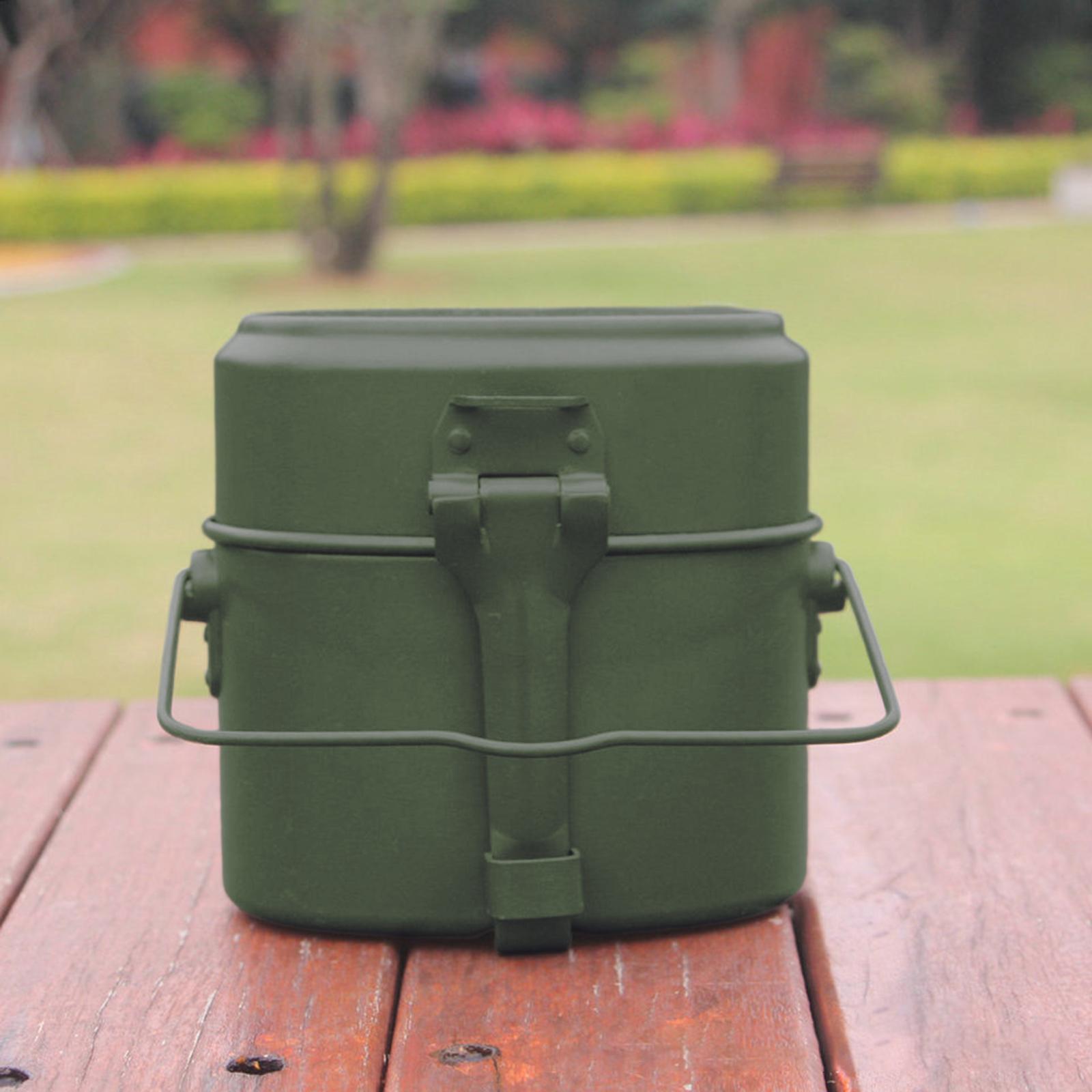 Lunch Box Mess Kit Pot and Pan - Camping Cooking Kit Box ulasan dan harga