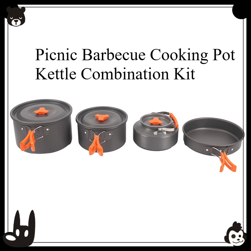 Portable Outdoor Cookware Set  - Camping Cooking Set For 4 ulasan dan harga