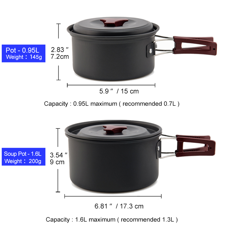 Widesea Camping Cookware Set O - Camping Cooking Kit Box ulasan dan harga