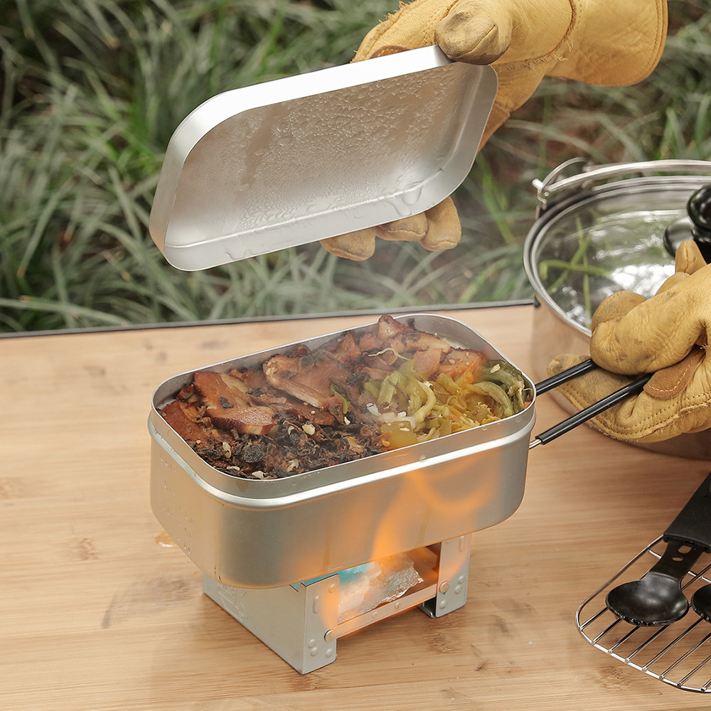 Outdoor Aluminium Mess Kit, St - Camping Cooking Kit Box ulasan dan harga