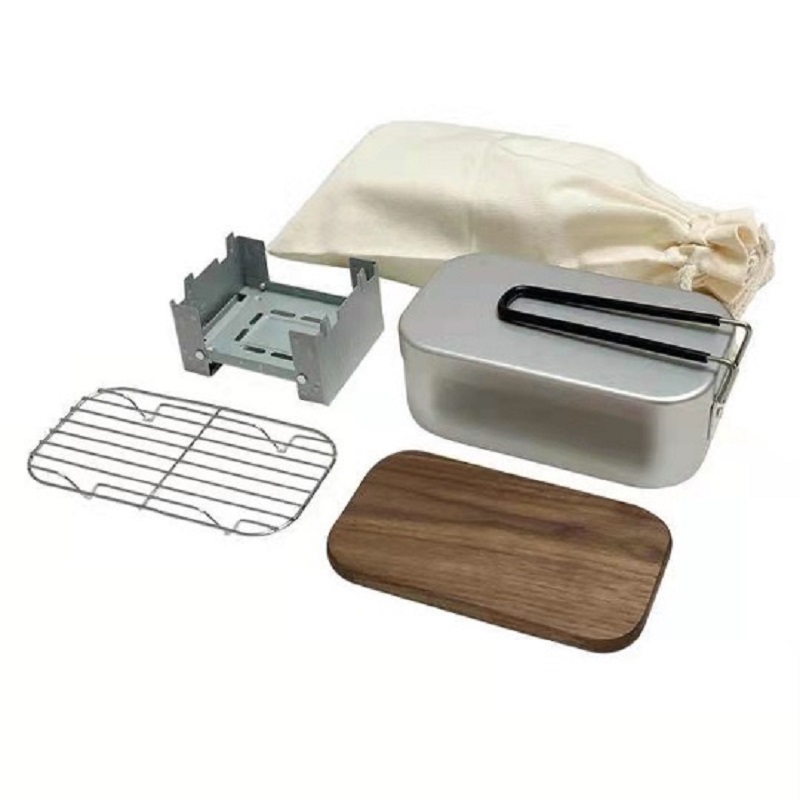 Outdoor Aluminium Mess Kit, St - Camping Cooking Kit Box ulasan dan harga