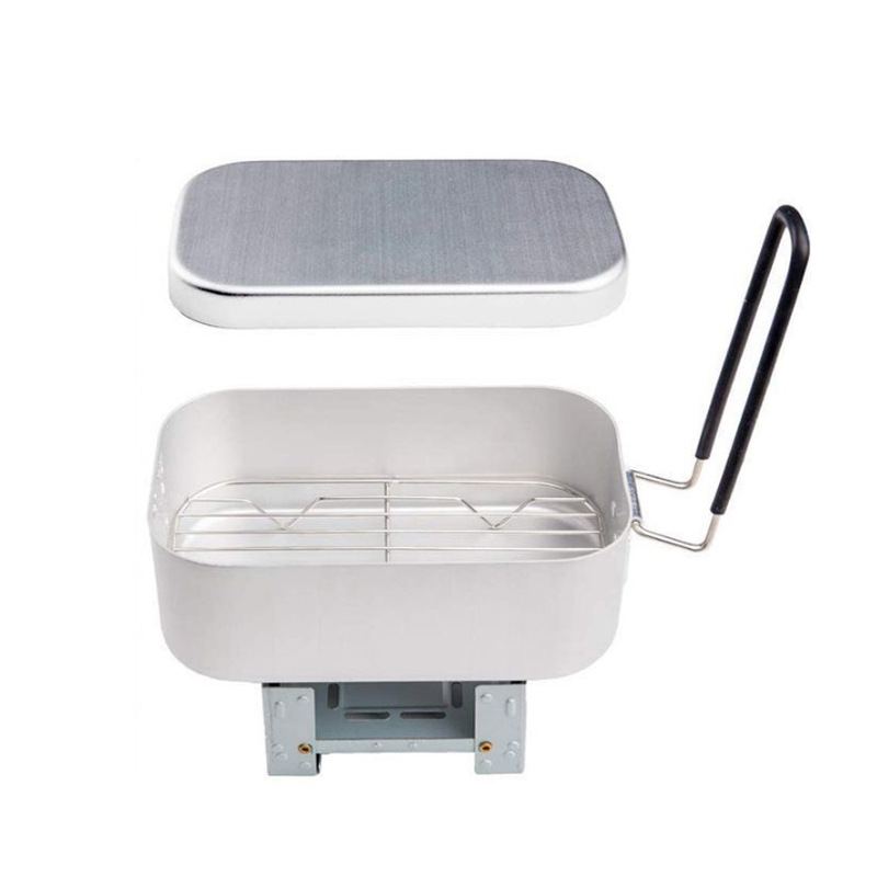 Outdoor Aluminium Mess Kit, St - Camping Cooking Kit Box ulasan dan harga