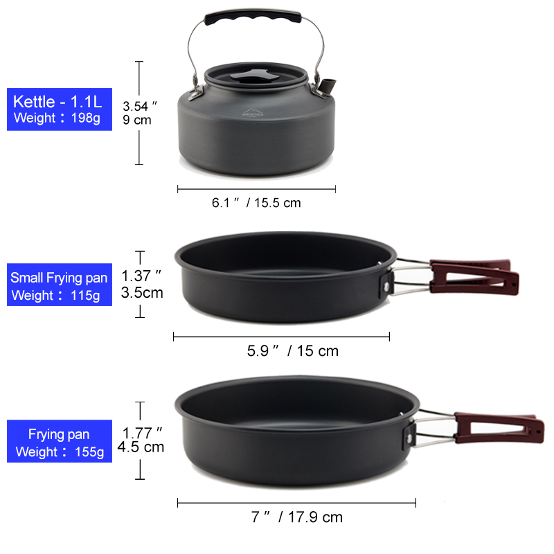 Widesea Camping Cookware Set O - Camping Cooking Kit Box ulasan dan harga