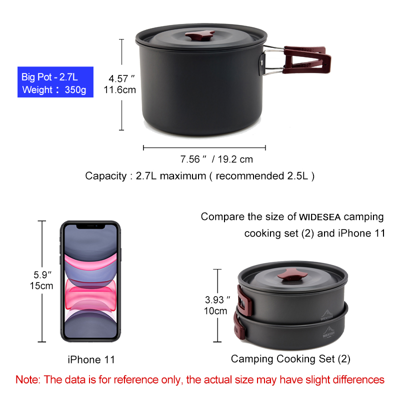 Widesea Camping Cookware Set O - Camping Cooking Kit Box ulasan dan harga