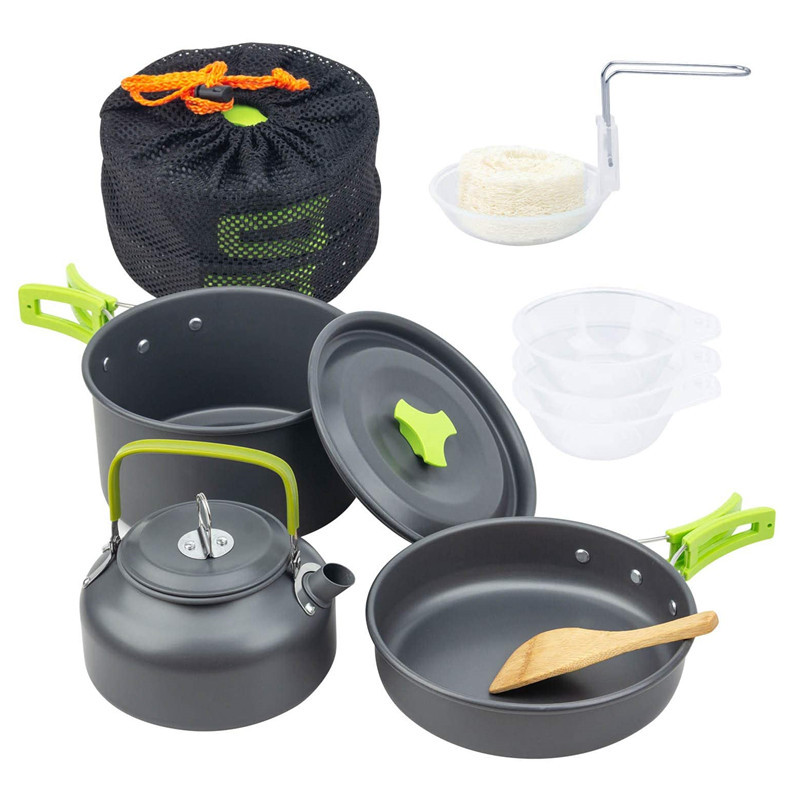 Outdoor Camping Cookware Kit A - Camping Cooking Kit Box ulasan dan harga
